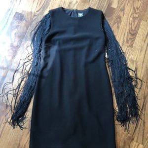 NWT black & fringe dress